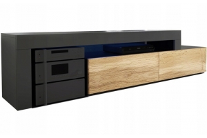 MEUBLE TV FLEX FACADES LAQUEES - EXTENSIBLE ANGLE MODULABLE 148 à 280 cm