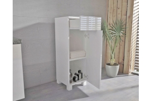 LAVEO 30 CM - Meuble salle de bain en BLANC laqué à accrocher ou poser