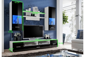 Magnetic Gris - brillant 200cm - 4 éléments