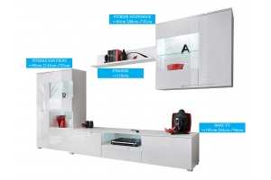 Salon TV CLEEN LEDs – 4 éléments