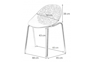 Chaise Design Fleurs Scultées
