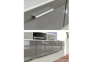 Meubles Salon HAZE laqué vitrines LED