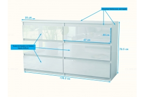 TAZMA - 140 CM - BLANC