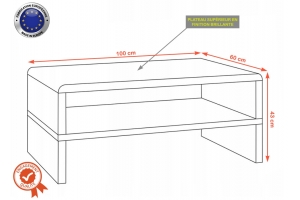 SIROCK TABLE BASSE LAQUÉ – 100 CM