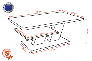 BELVEDERE BETON TABLE BASSE – 110 CM