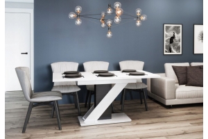 EVAN - BLANC LAQUÉ et NOIR LAQUÉ