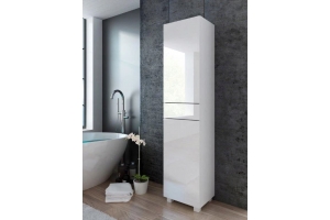 Colonne Pureza 40 cm suspendu ou sur pieds - Façades Laqués et structure blanc MAT - 2 COULEURS