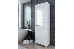 Colonne Pureza 60 cm suspendu ou sur pieds - Façades Laqués et structure blanc MAT