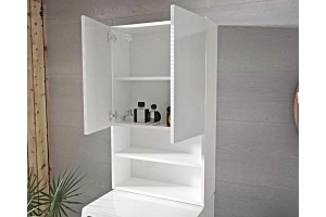 Laveo - Meuble pour machine à laver en laqué à accrocher 60 cm