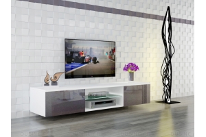 Meuble TV Giorgio suspendu ou à poser au sol - avec ses lumières LED RGB USB