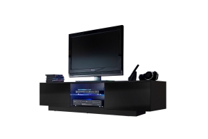 Meuble TV Giorgio suspendu ou à poser au sol - avec ses lumières LED RGB USB